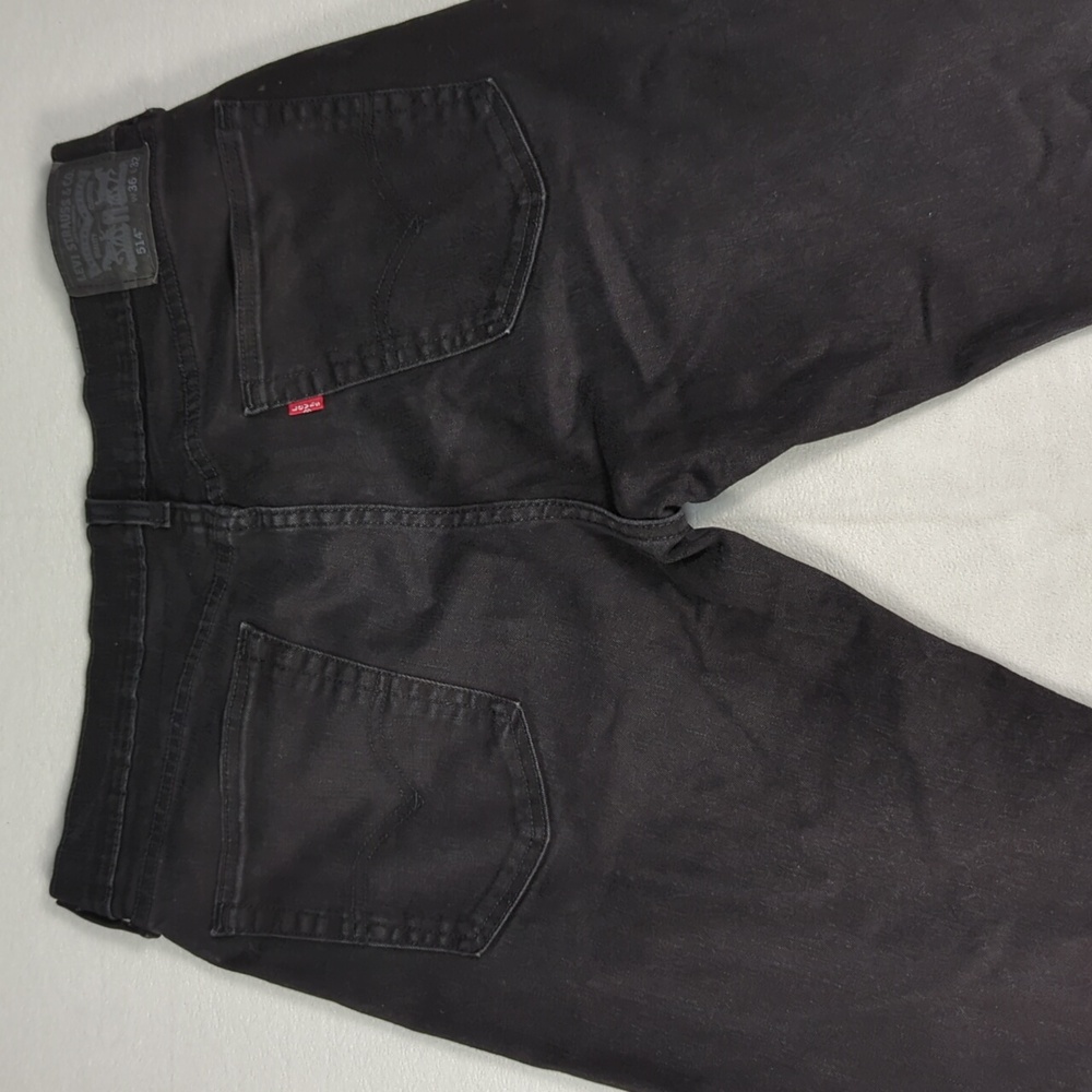 Levi's 514 Straight Fit Black Wash Mens Jeans Size 36 - Picture 5 of 8
